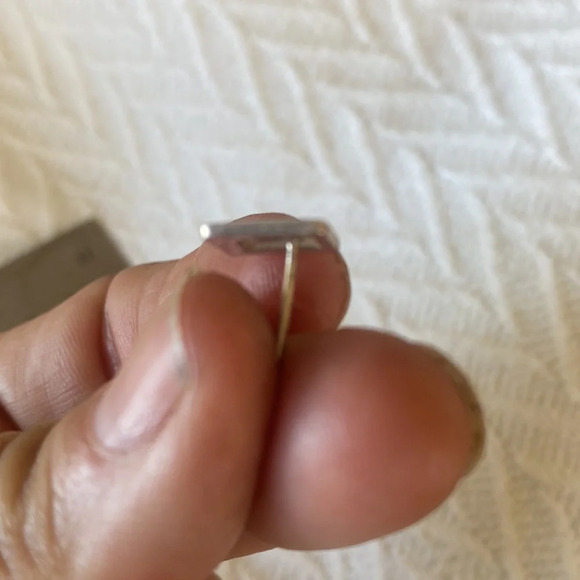 Sterling silver stud post geometric square earrings - Picture 6 of 7